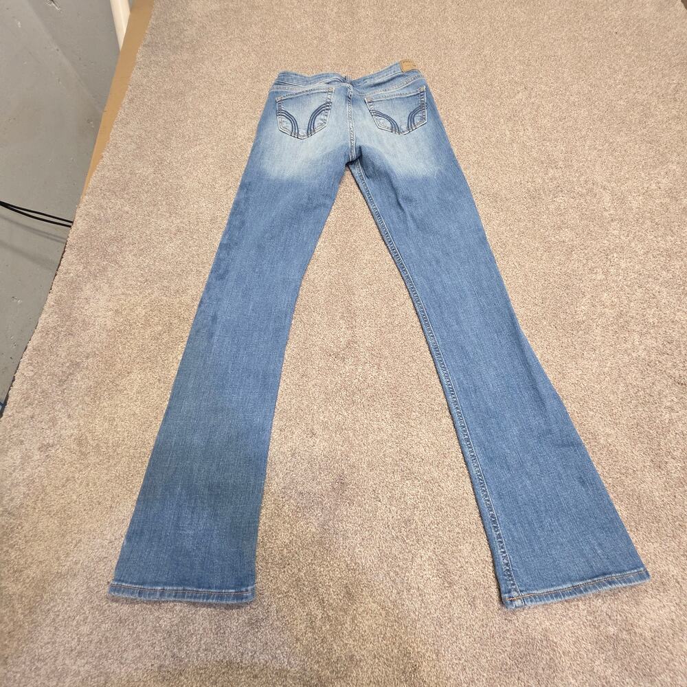 Indie Sleaze y2k 2000s McBling Hollister Bootcut Jeans 27x31 Low Rise Light Wash